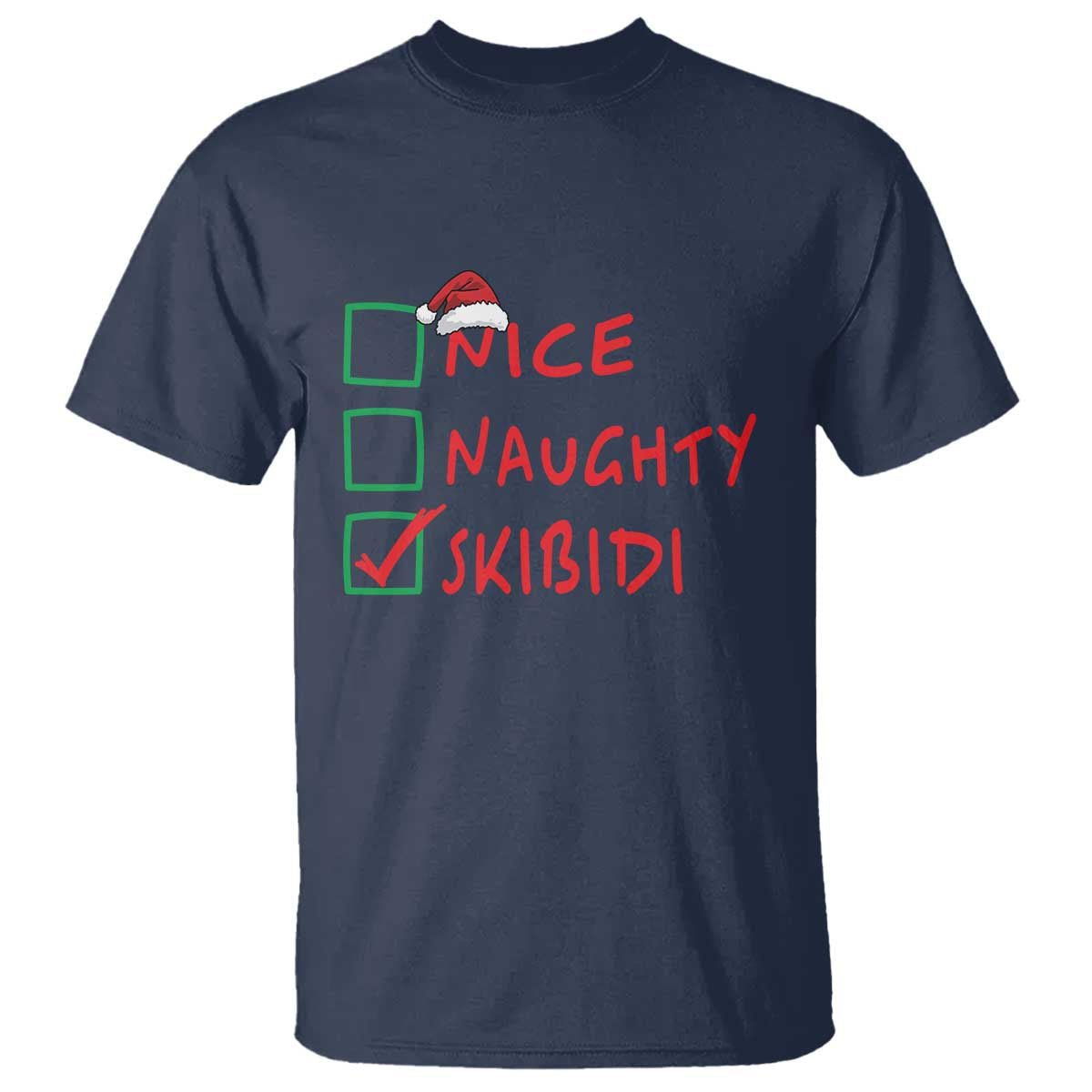funny-xmas-t-shirt-nice-naughty-skibidi