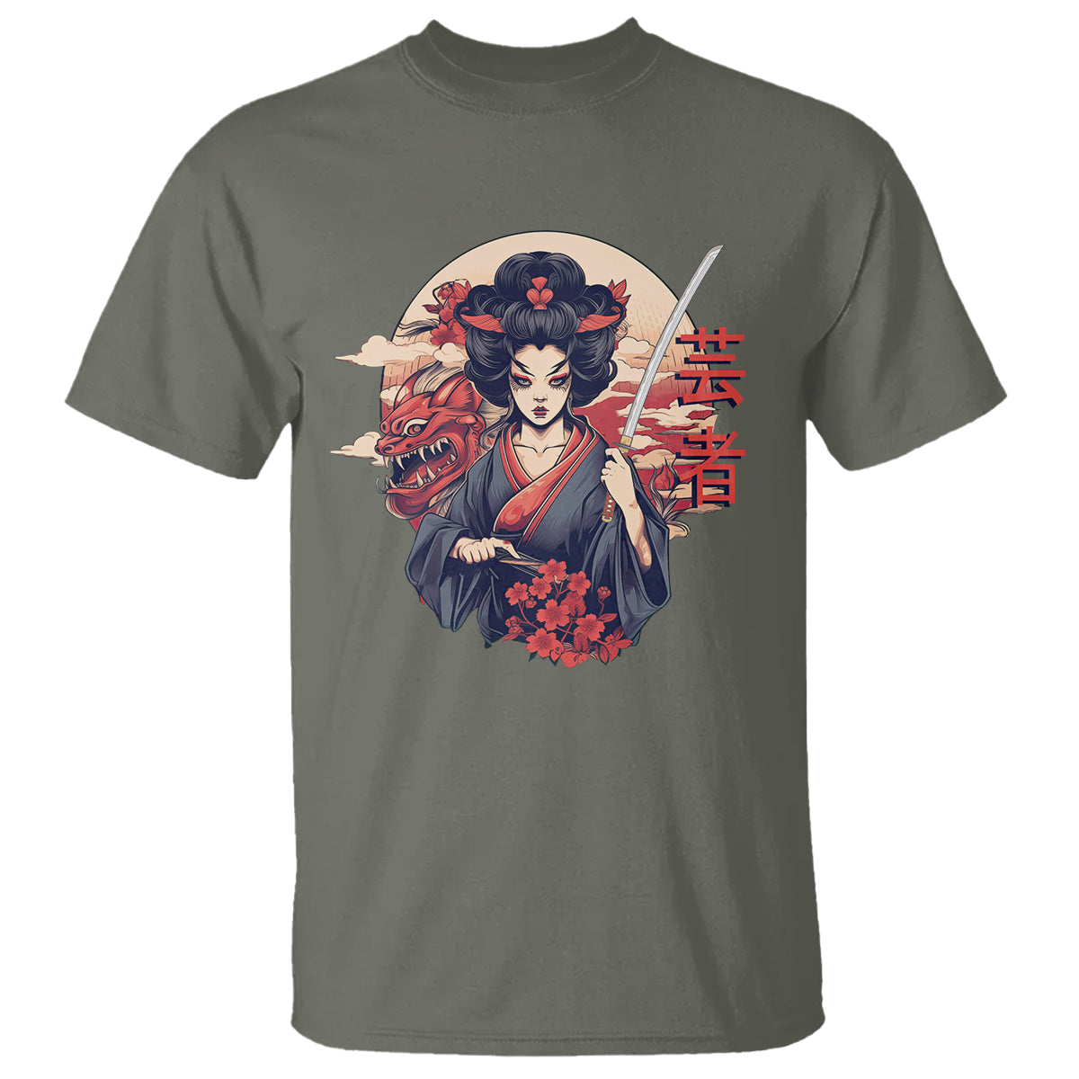 japanese-samurai-t-shirt-floral-warrior-geisha-woman-tokyo-anime-1
