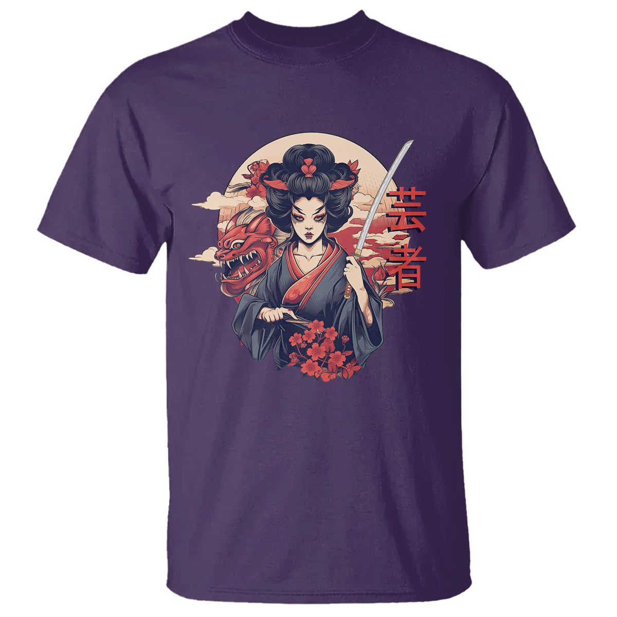 japanese-samurai-t-shirt-floral-warrior-geisha-woman-tokyo-anime-1
