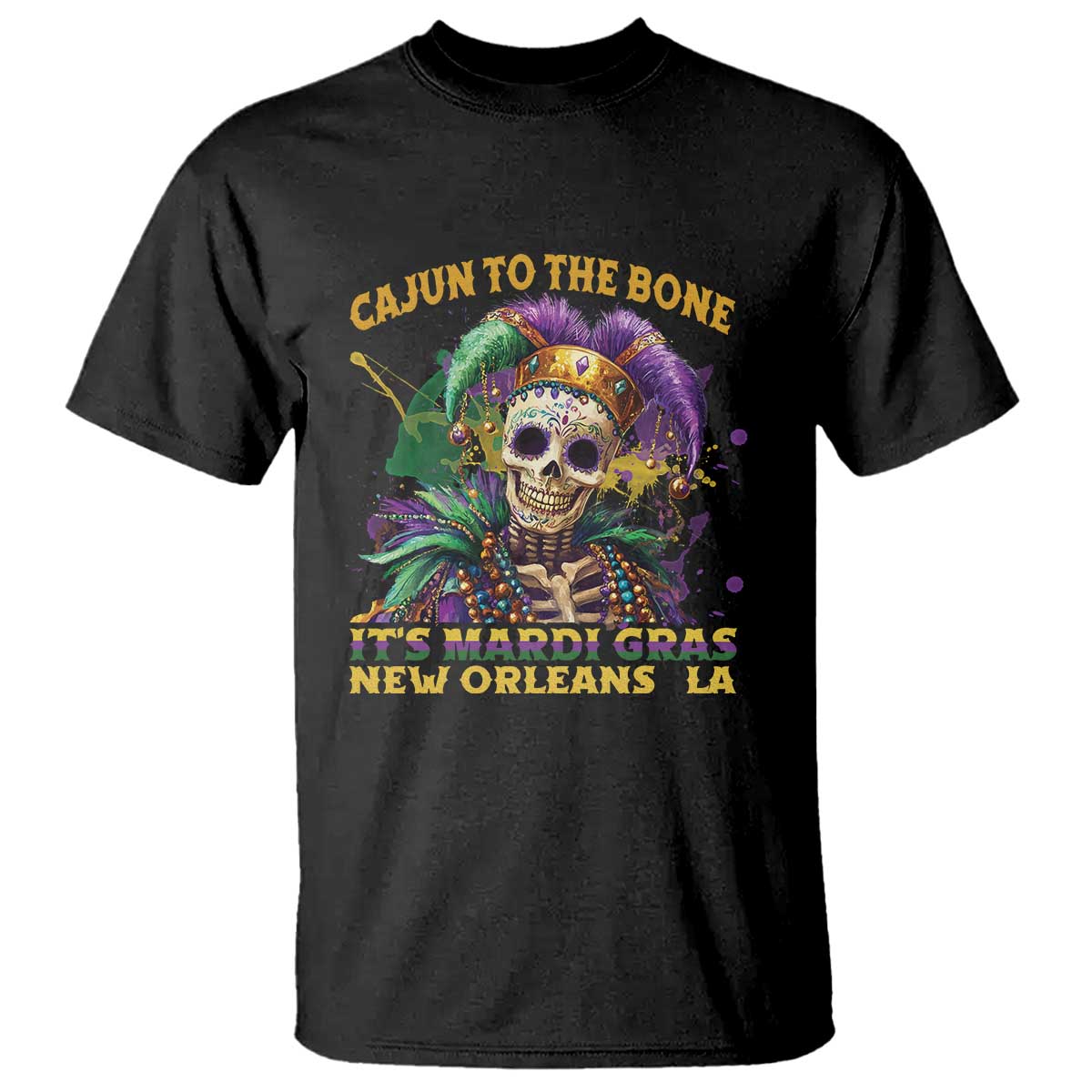 louisiana-mardi-gras-t-shirt-cajun-to-the-bone-skeleton-jester-costume