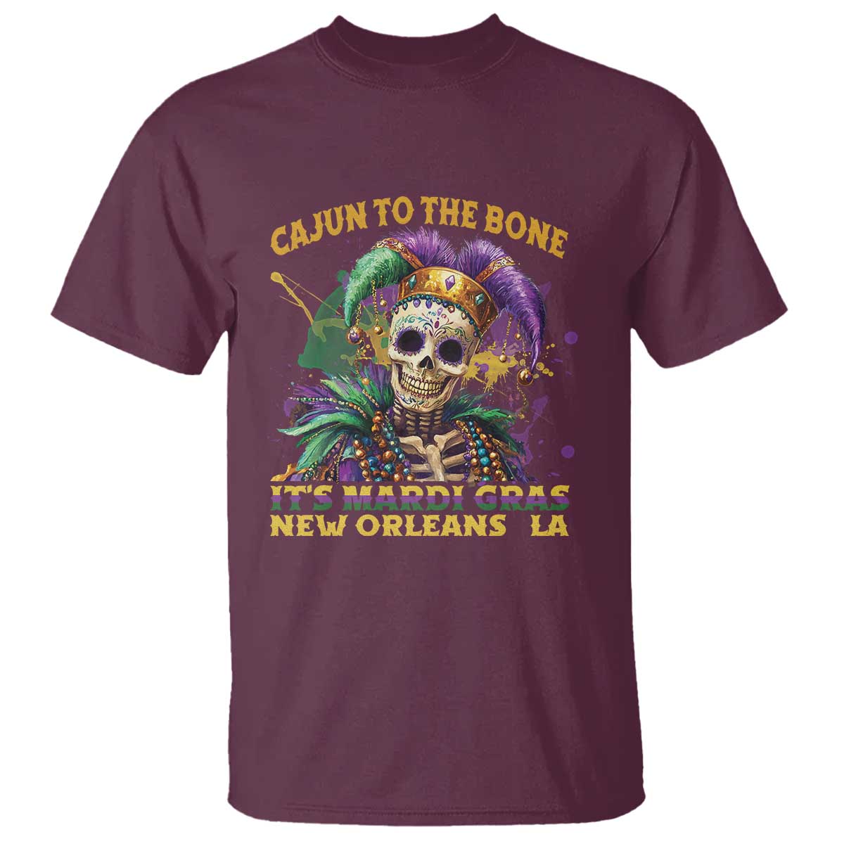 louisiana-mardi-gras-t-shirt-cajun-to-the-bone-skeleton-jester-costume