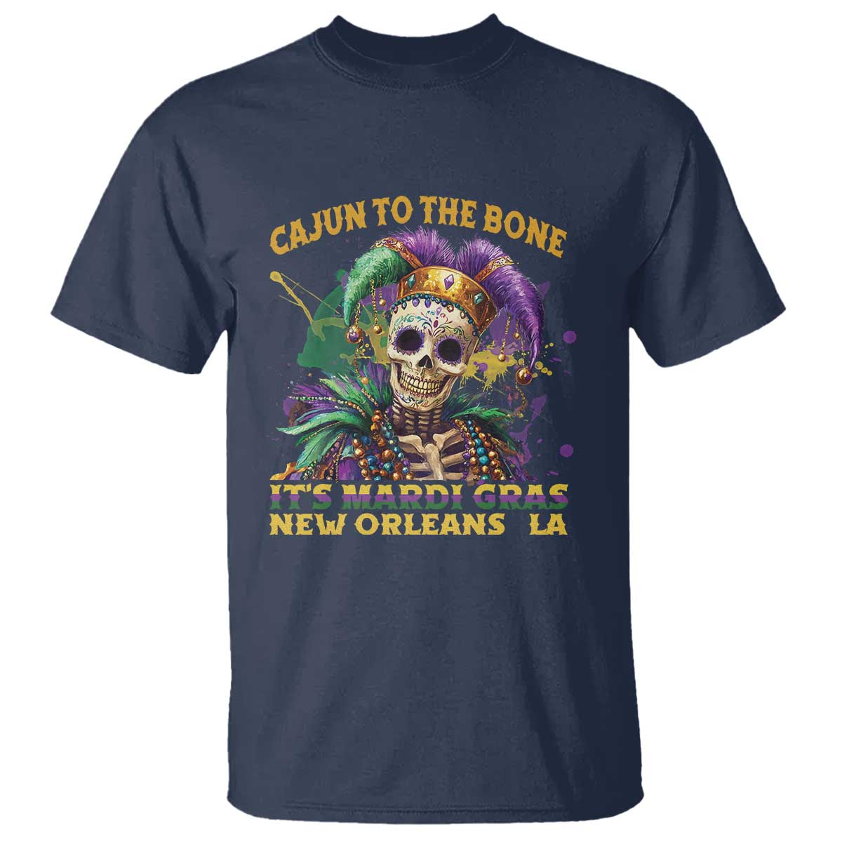 louisiana-mardi-gras-t-shirt-cajun-to-the-bone-skeleton-jester-costume