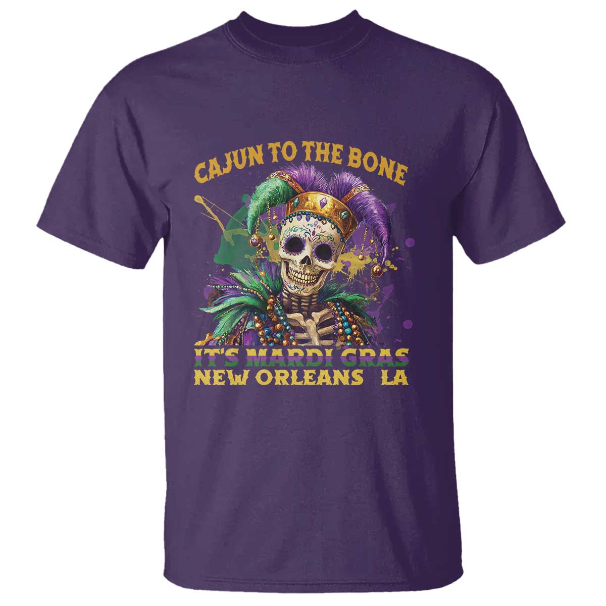 louisiana-mardi-gras-t-shirt-cajun-to-the-bone-skeleton-jester-costume