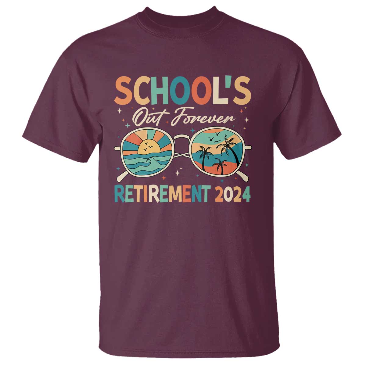 retired-teacher-t-shirt-schools-out-forever-retirement-2024