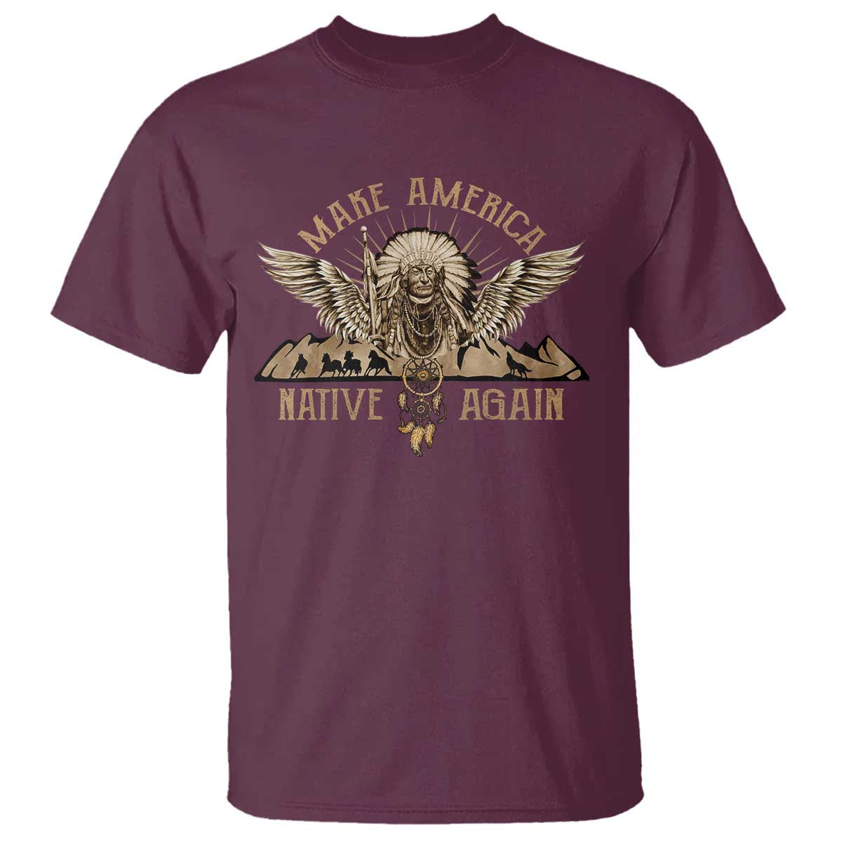 native-american-t-shirt-make-america-native-again-wild-life
