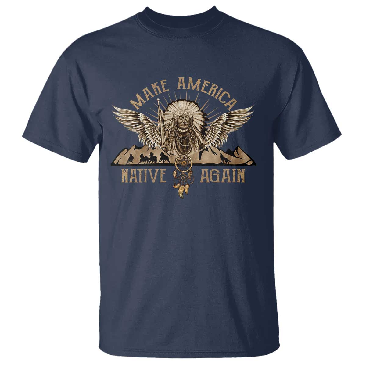 native-american-t-shirt-make-america-native-again-wild-life