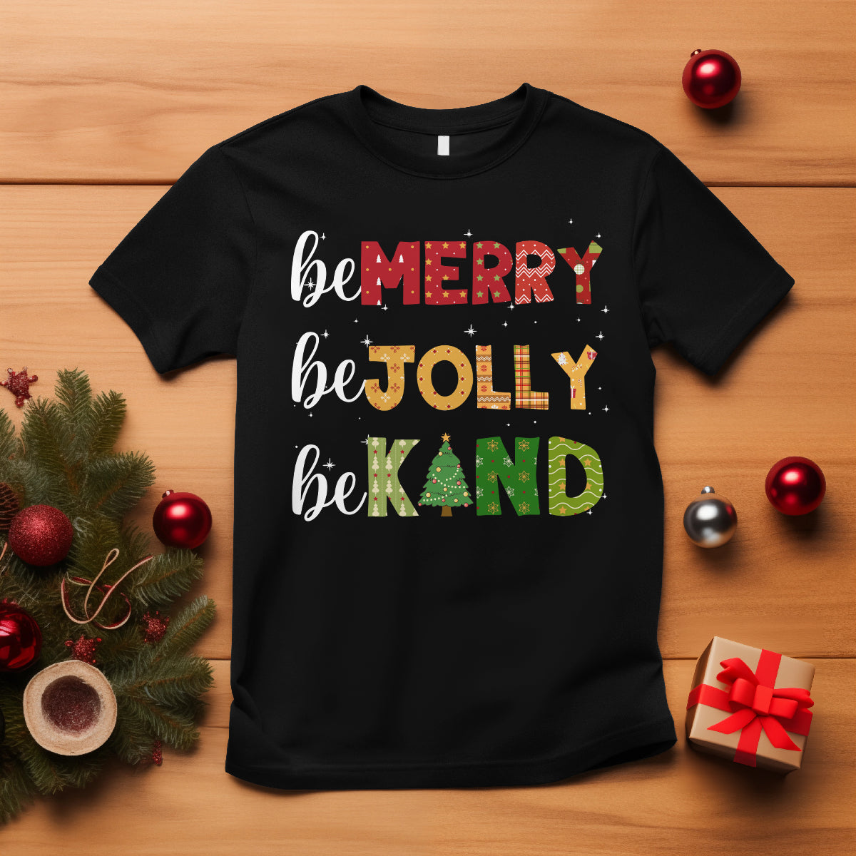 be-merry-be-jolly-be-kind-christmas-tree-xmas-decor-t-shirt