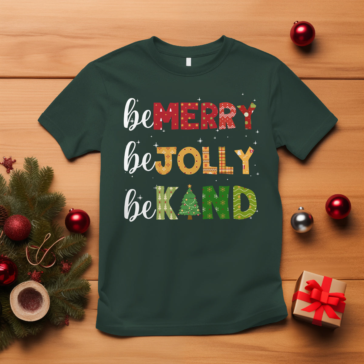 be-merry-be-jolly-be-kind-christmas-tree-xmas-decor-t-shirt