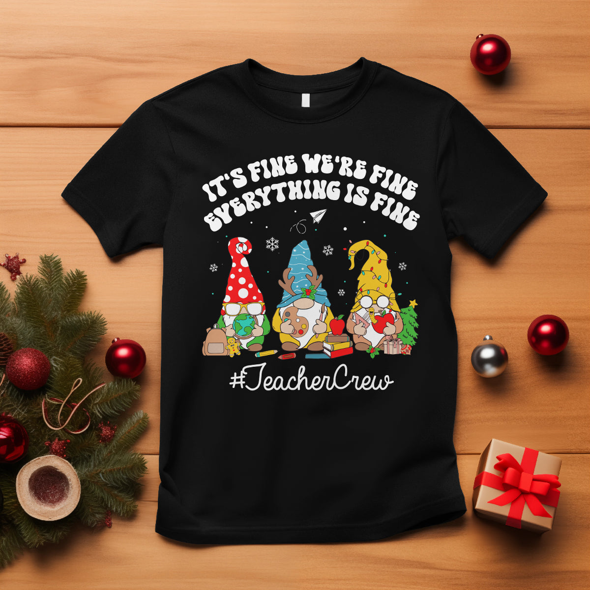 christmas-t-shirt-teacher-crew-gnomie-its-fine-were-fine-everything-is-fine