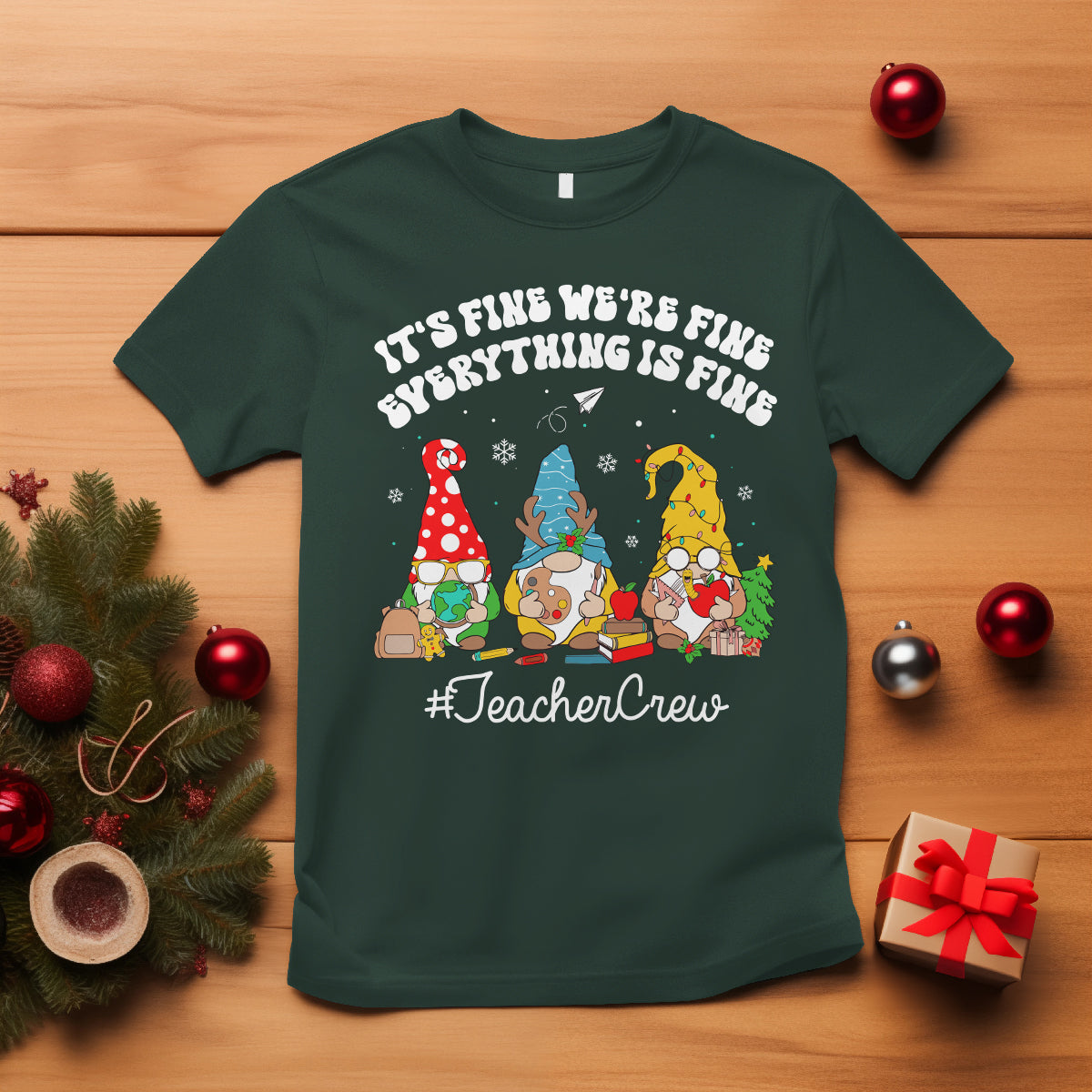 christmas-t-shirt-teacher-crew-gnomie-its-fine-were-fine-everything-is-fine