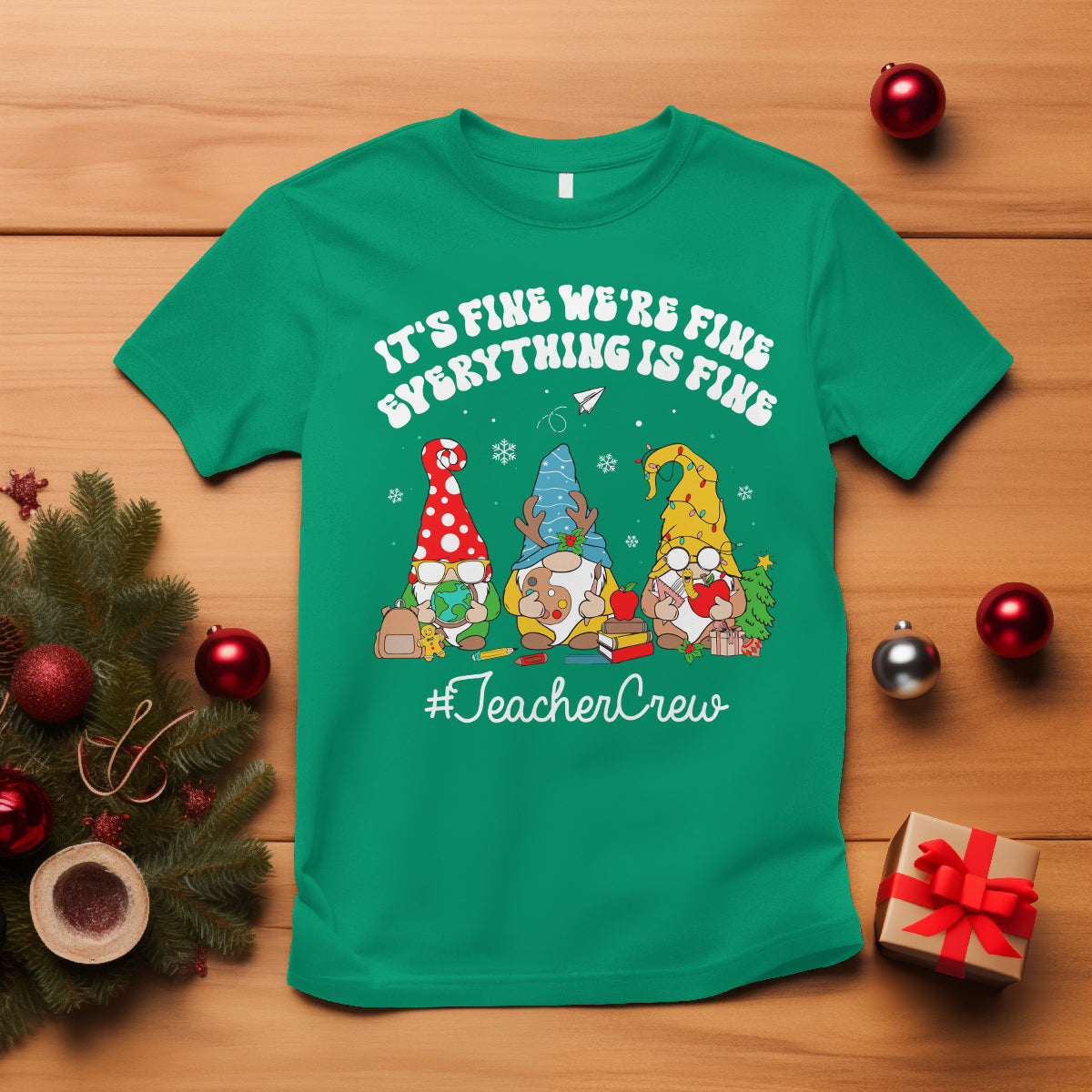 christmas-t-shirt-teacher-crew-gnomie-its-fine-were-fine-everything-is-fine