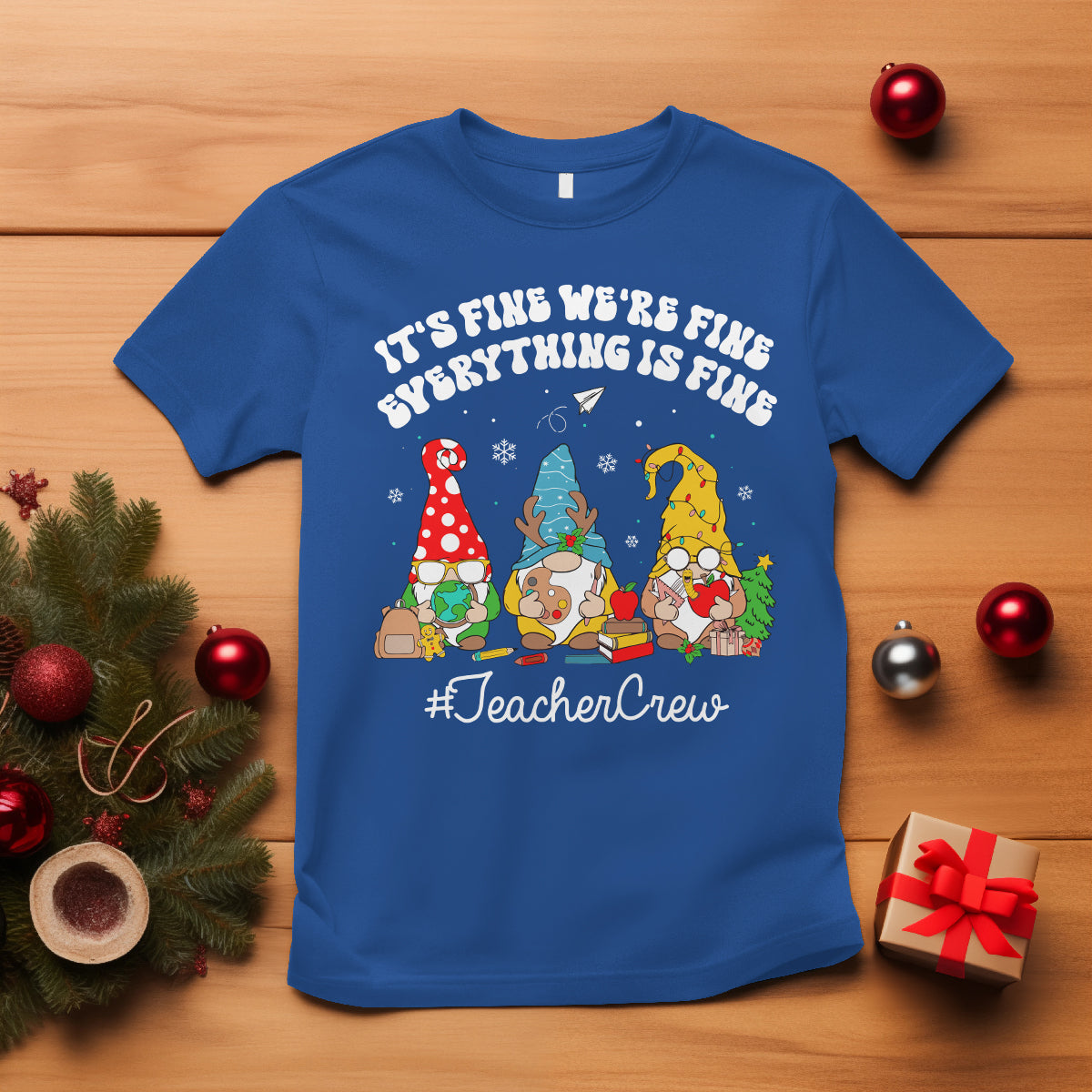 christmas-t-shirt-teacher-crew-gnomie-its-fine-were-fine-everything-is-fine