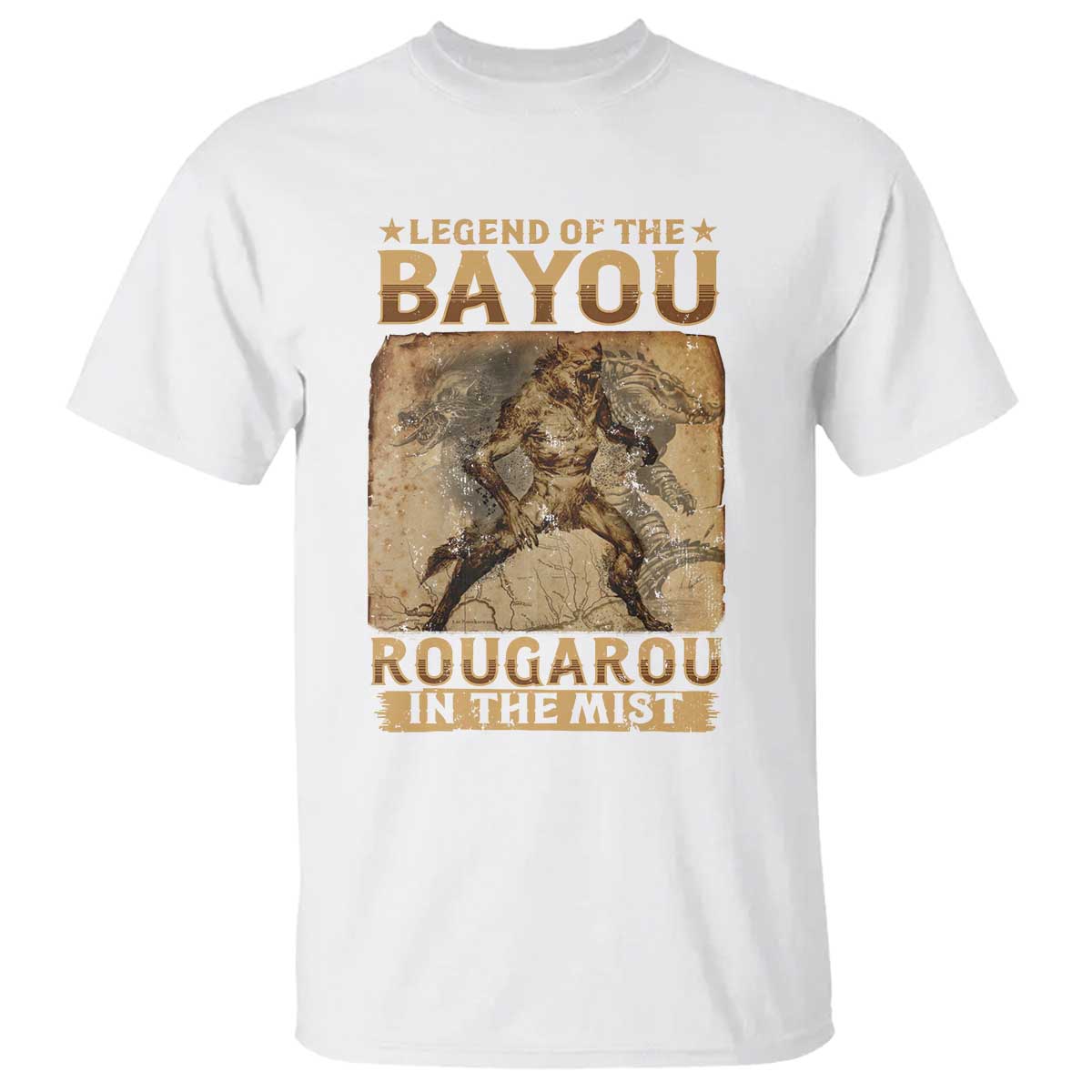 louisiana-cryptid-rougarou-t-shirt-legend-of-the-bayou-rougarou-in-the-mist