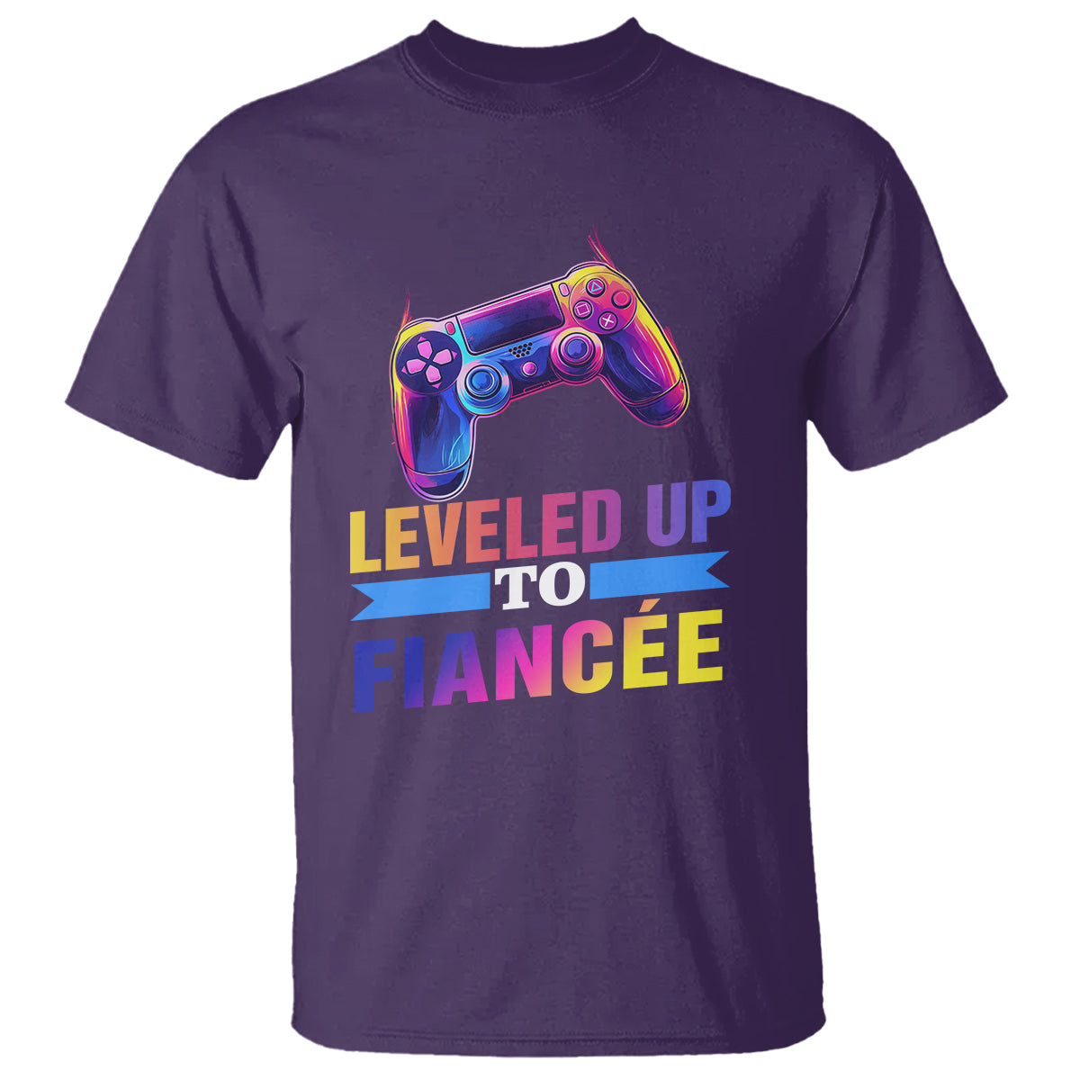 engagement-t-shirt-leveled-up-to-fiancee-funny-gamer-newly-engaged-couple-matching