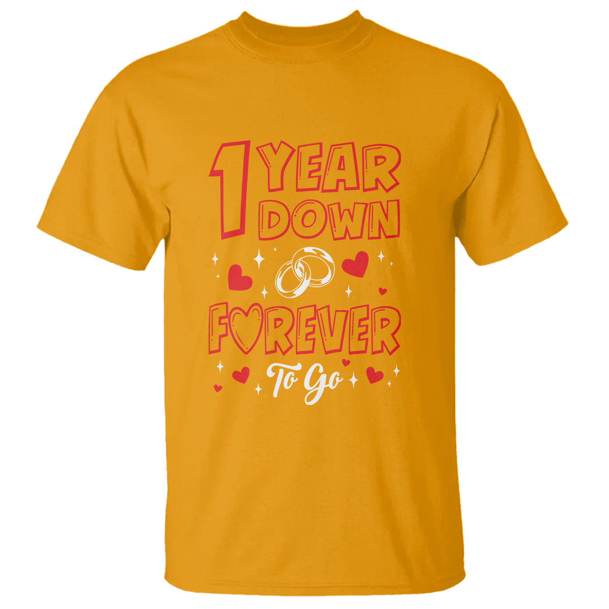 1st-wedding-anniversary-t-shirt-1-year-down-forever-to-go-marriage-couple