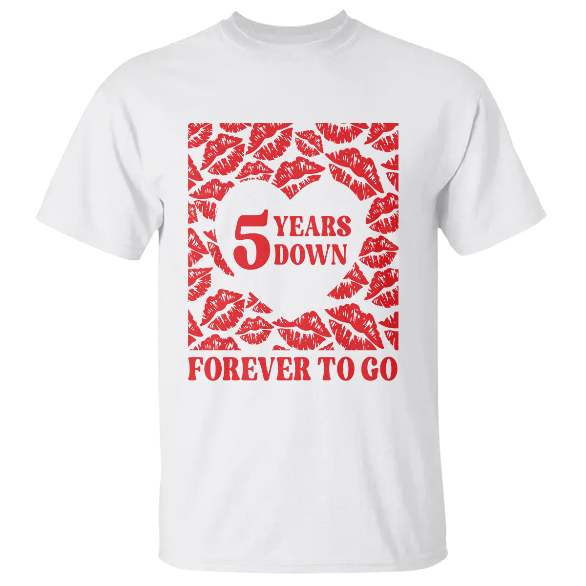 5th-wedding-anniversary-t-shirt-5-years-down-forever-to-go-marriage-couple