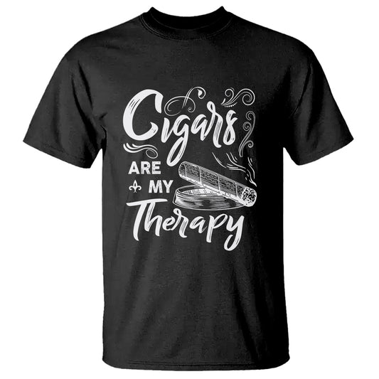 cigar-lover-t-shirt-cigars-are-my-therapy-smoker-smoking