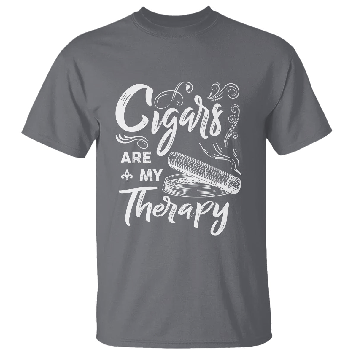 cigar-lover-t-shirt-cigars-are-my-therapy-smoker-smoking