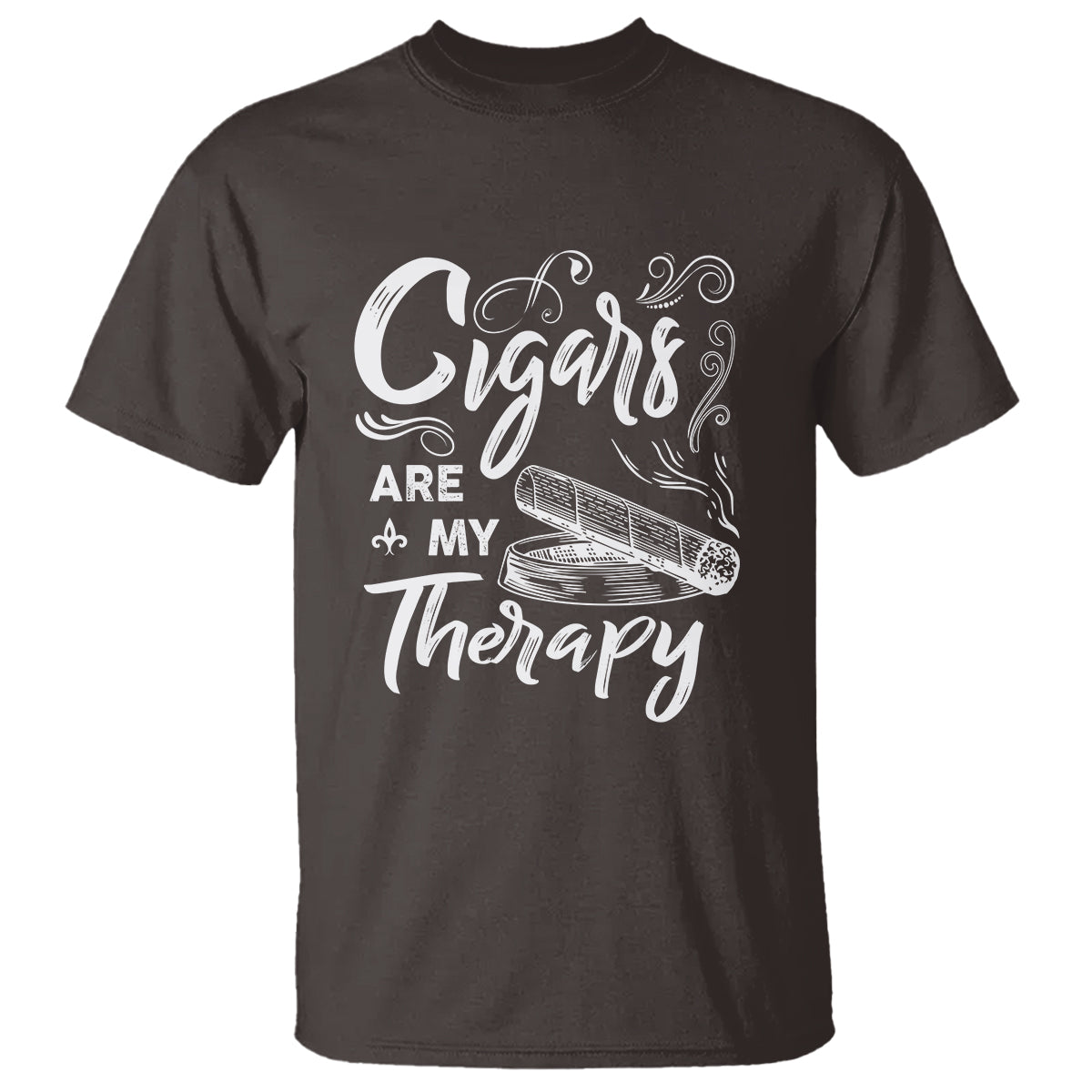 cigar-lover-t-shirt-cigars-are-my-therapy-smoker-smoking
