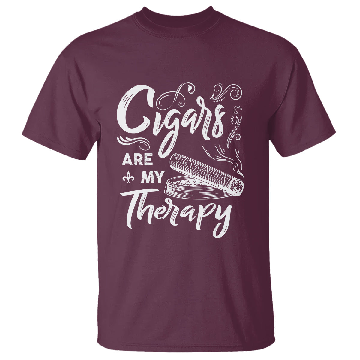 cigar-lover-t-shirt-cigars-are-my-therapy-smoker-smoking