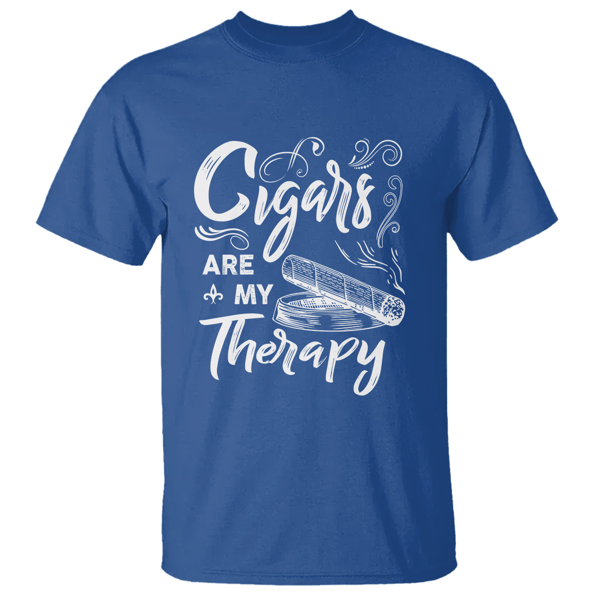 cigar-lover-t-shirt-cigars-are-my-therapy-smoker-smoking