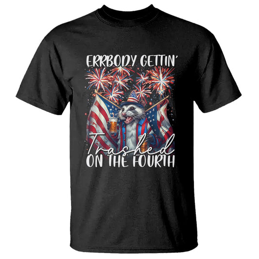 funny-4th-of-july-drinking-t-shirt-everybody-gettin-trashed-on-the-fourth-american-opossum-patriotic-party