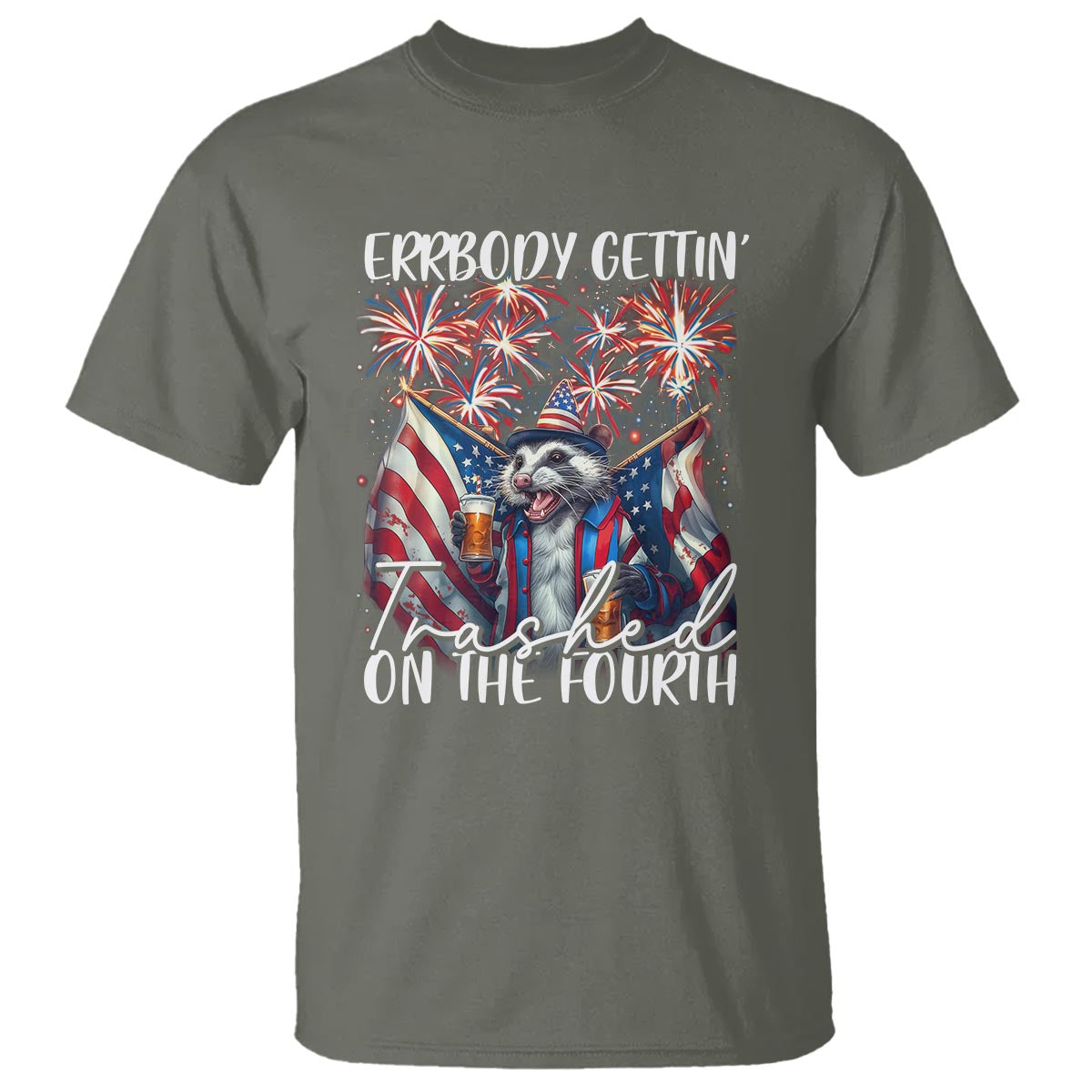 funny-4th-of-july-drinking-t-shirt-everybody-gettin-trashed-on-the-fourth-american-opossum-patriotic-party