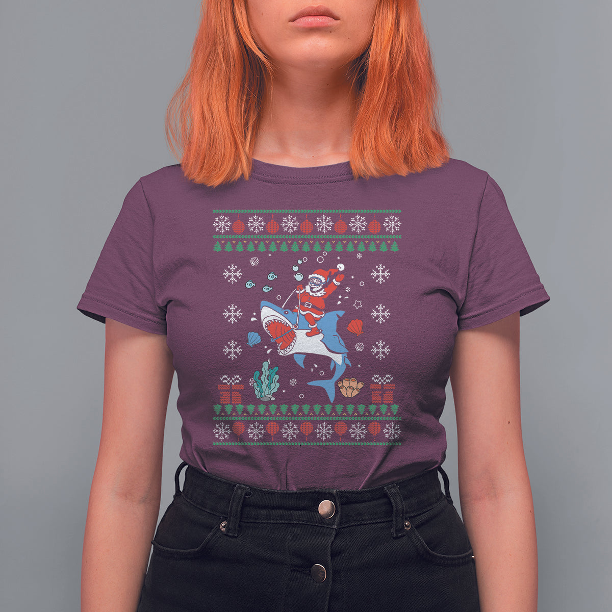 christmas-t-shirt-santa-riding-shark-diver-ocean-xmas-holiday