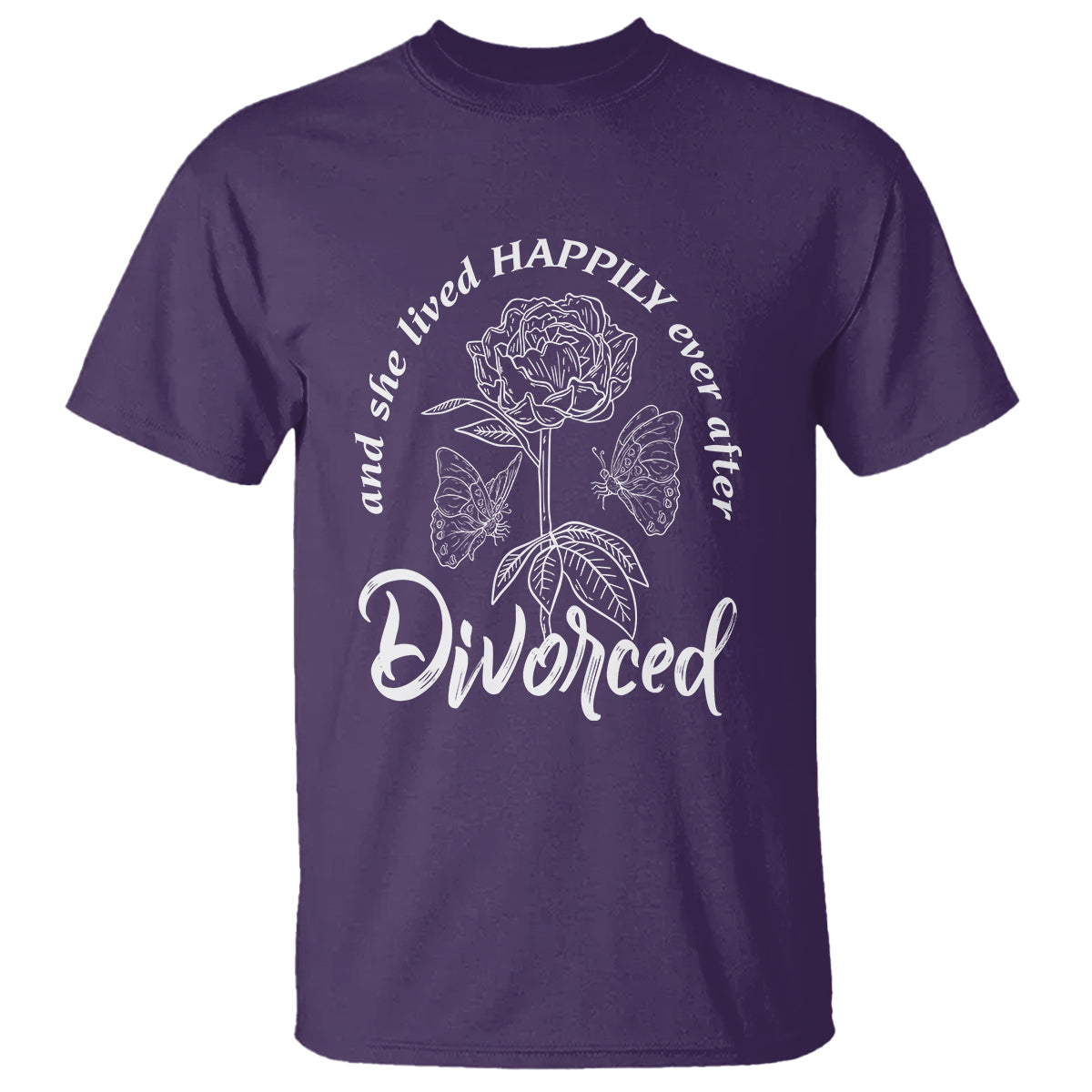 she-lived-happy-ever-after-divorce-t-shirt