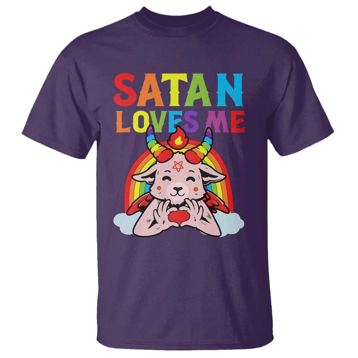 funny-halloween-t-shirt-satan-loves-me-rainbow-goat