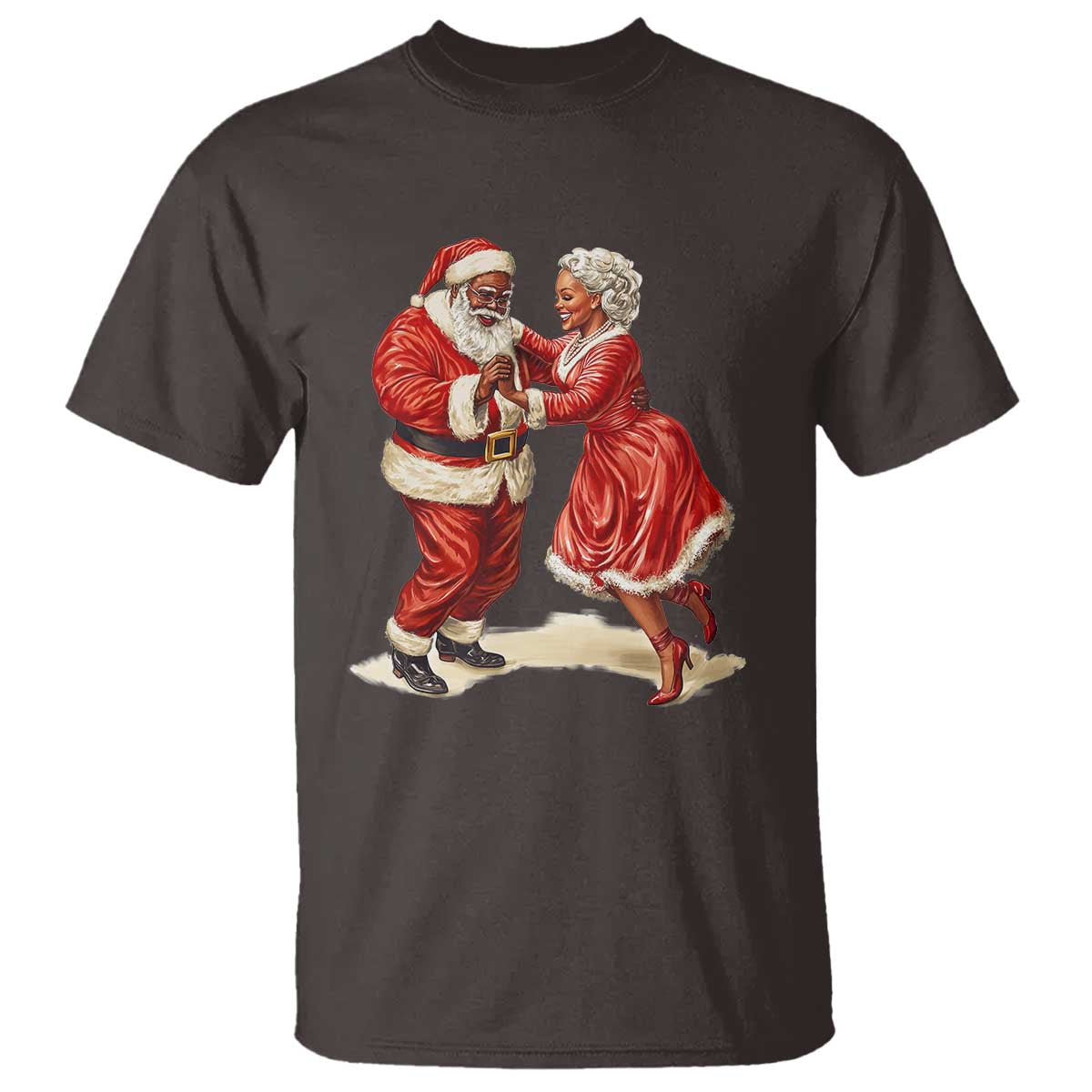 african-american-christmas-t-shirt-black-santa-mr-mrs-claus-dancing