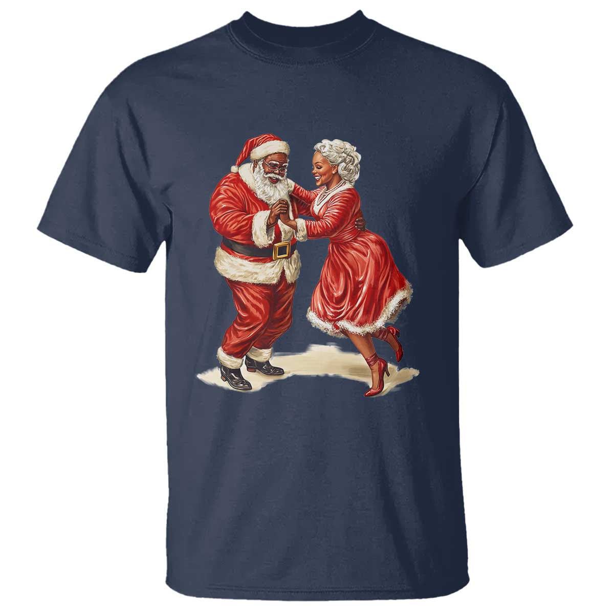 african-american-christmas-t-shirt-black-santa-mr-mrs-claus-dancing