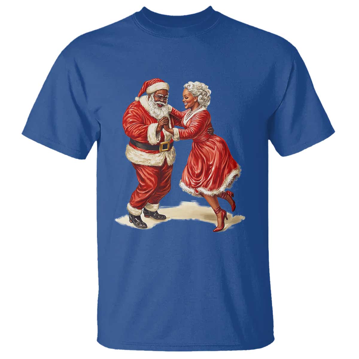 african-american-christmas-t-shirt-black-santa-mr-mrs-claus-dancing