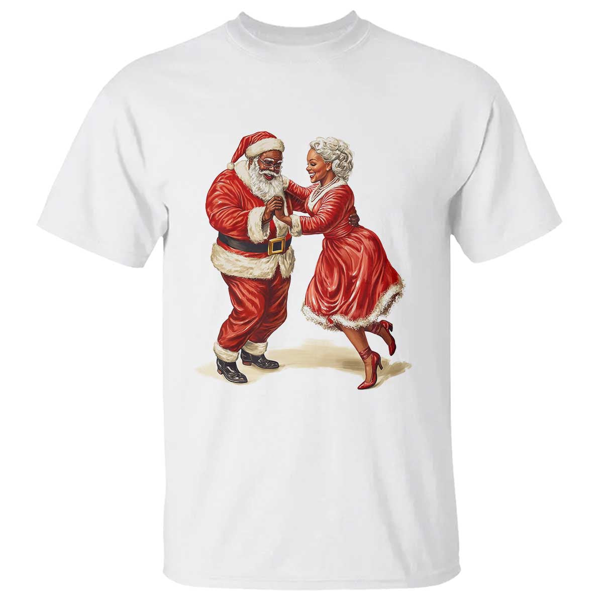 african-american-christmas-t-shirt-black-santa-mr-mrs-claus-dancing