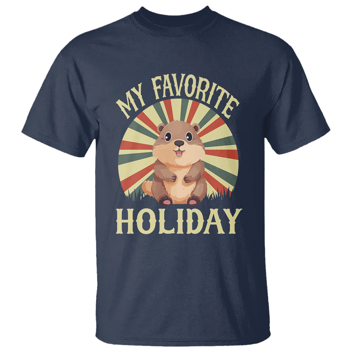 cute-groundhog-retro-my-favorite-holiday-t-shirt