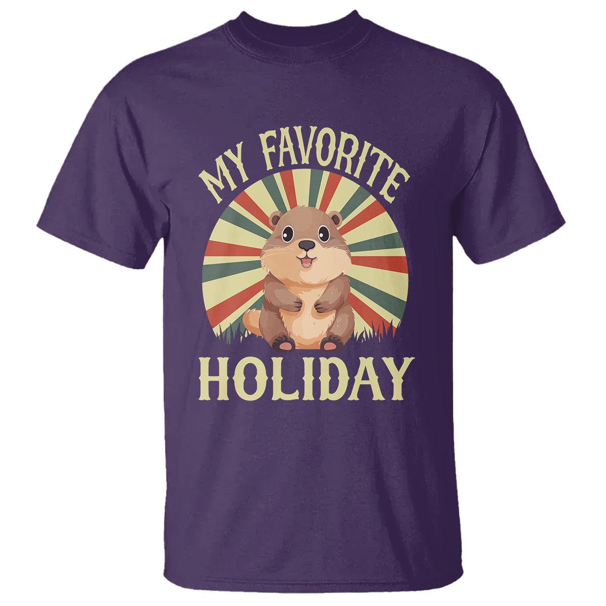 cute-groundhog-retro-my-favorite-holiday-t-shirt