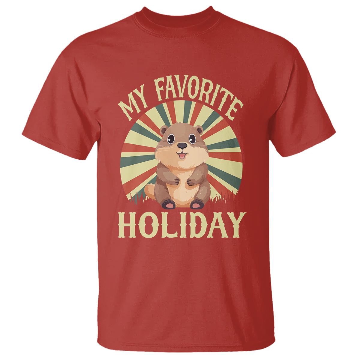 cute-groundhog-retro-my-favorite-holiday-t-shirt