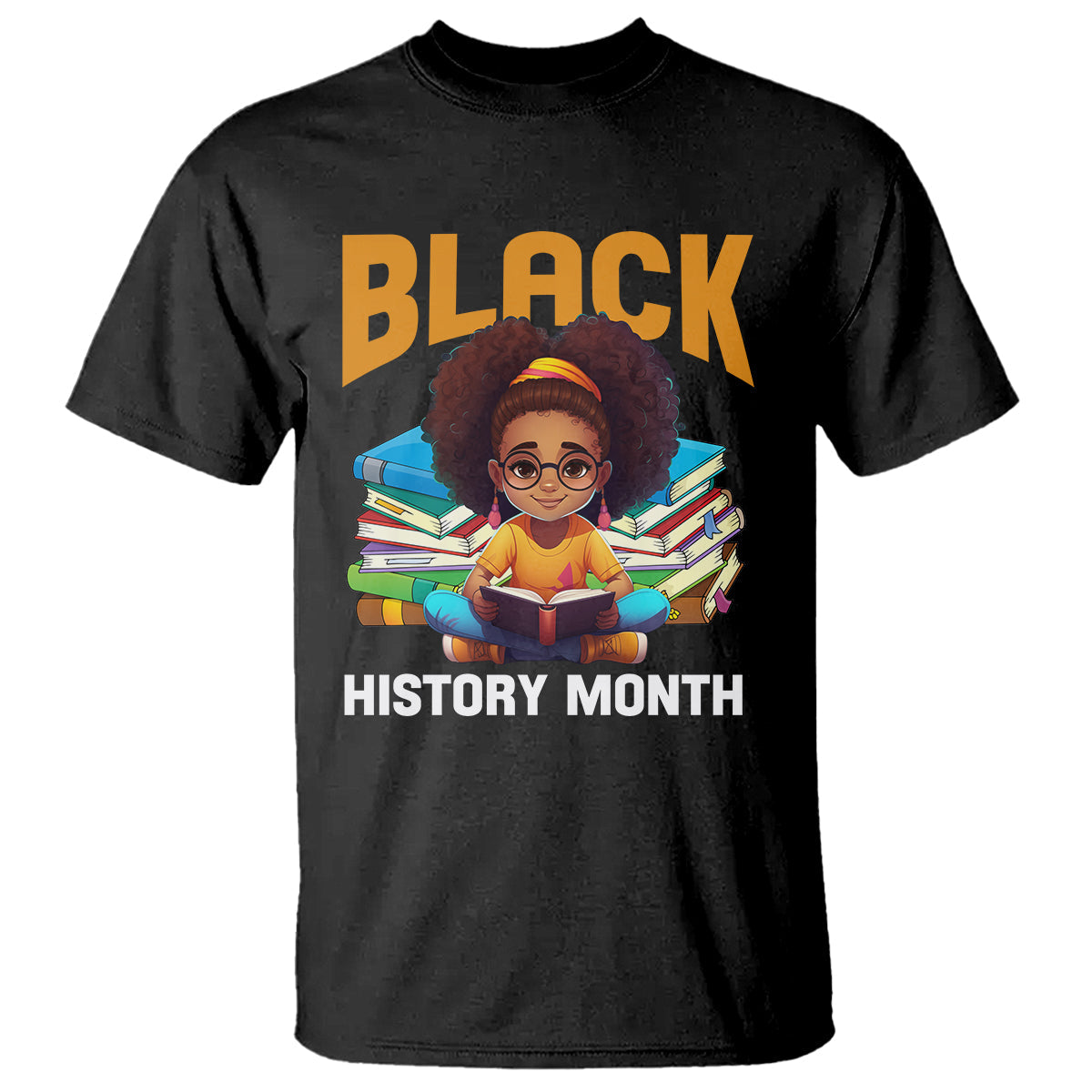 black-history-month-t-shirt-girl-reading-book-african-pride-melanin