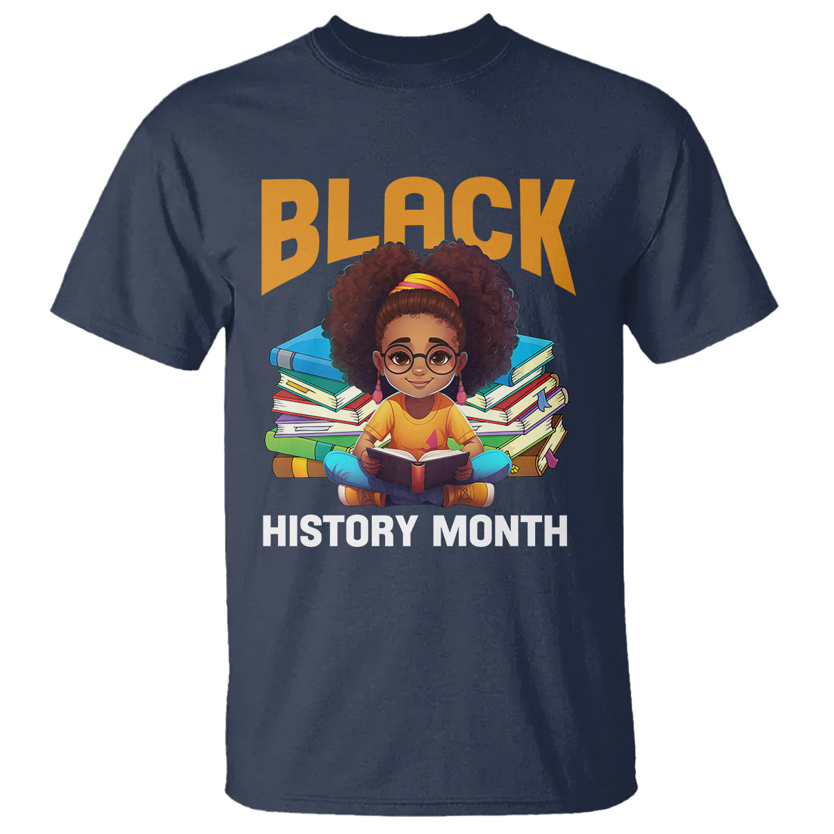 black-history-month-t-shirt-girl-reading-book-african-pride-melanin