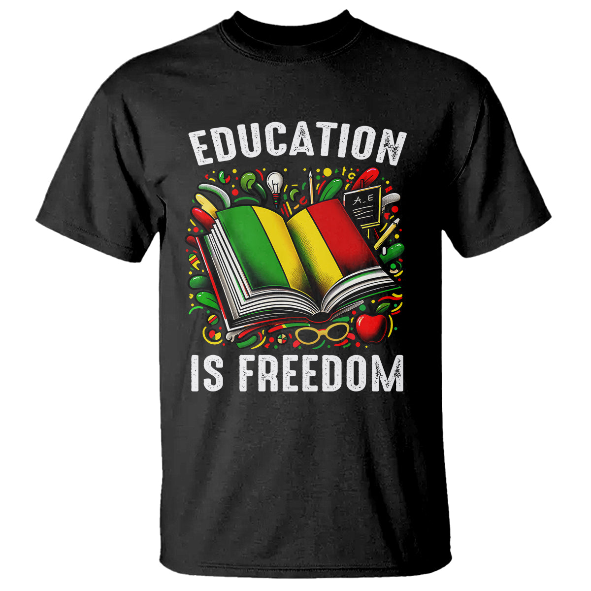 black-history-month-t-shirt-education-is-freedom-reading-books-teacher