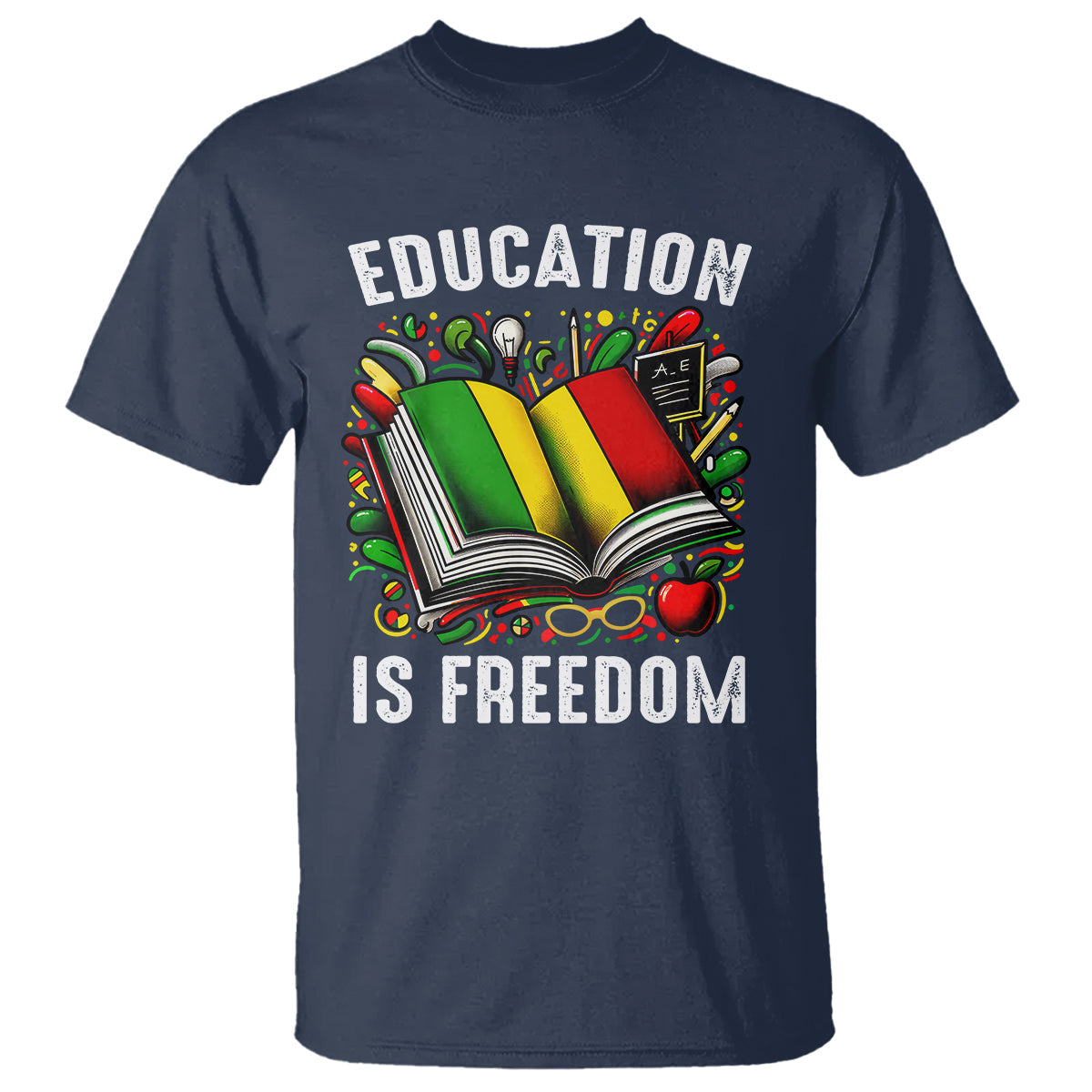 black-history-month-t-shirt-education-is-freedom-reading-books-teacher