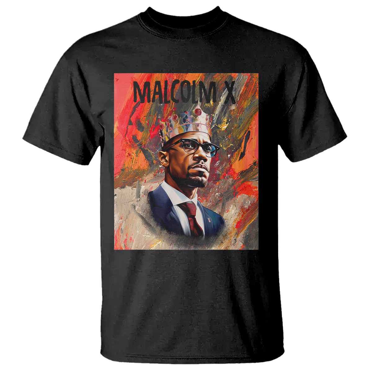malcolm-x-t-shirt-king-hip-hop-aesthetic-art-black-history-month