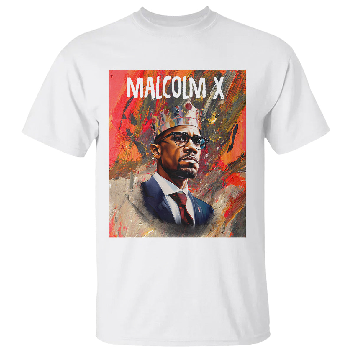 malcolm-x-t-shirt-king-hip-hop-aesthetic-art-black-history-month