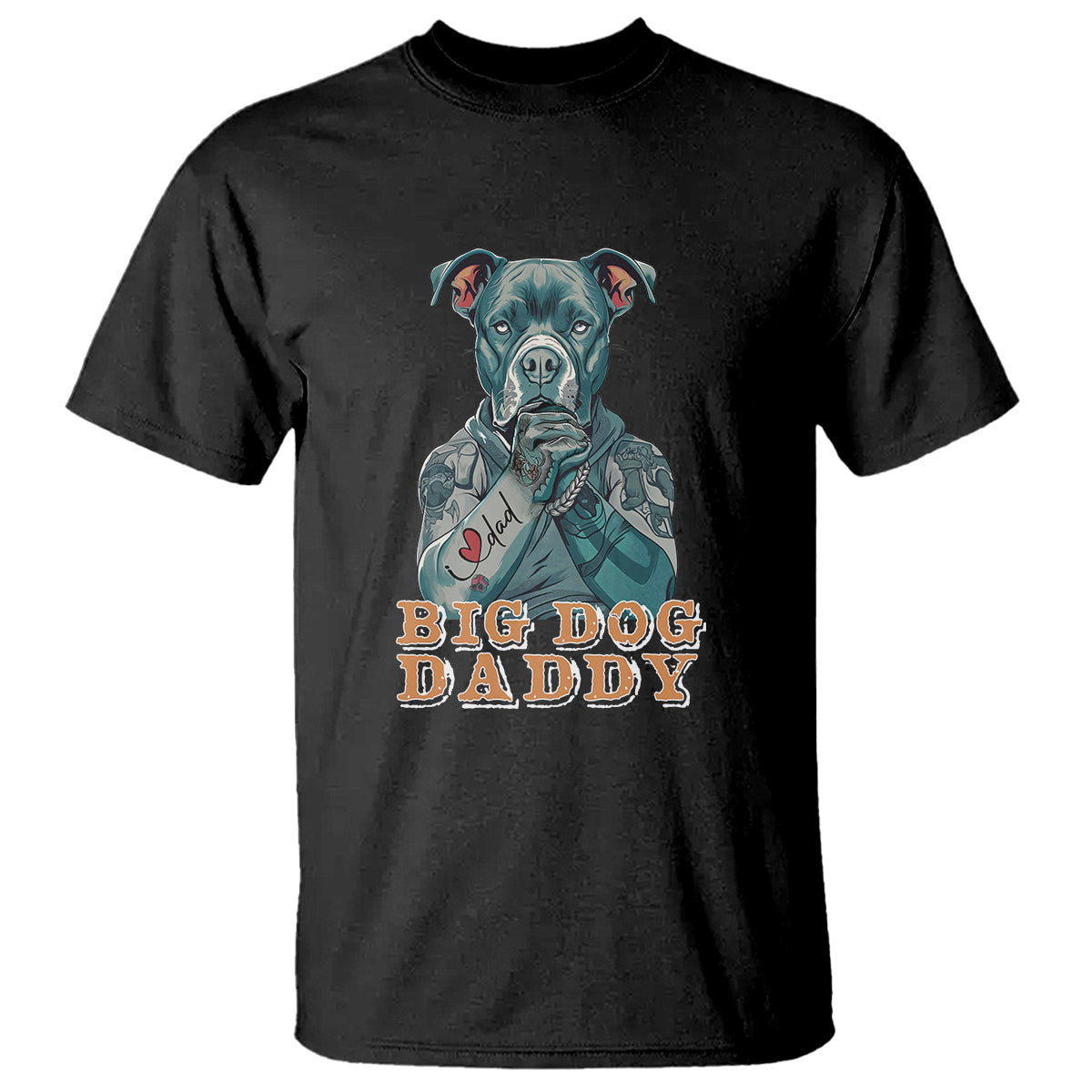 dog-dad-t-shirt-pitbull-dog-tattoo-i-love-dad-fathers-day-dog-lover