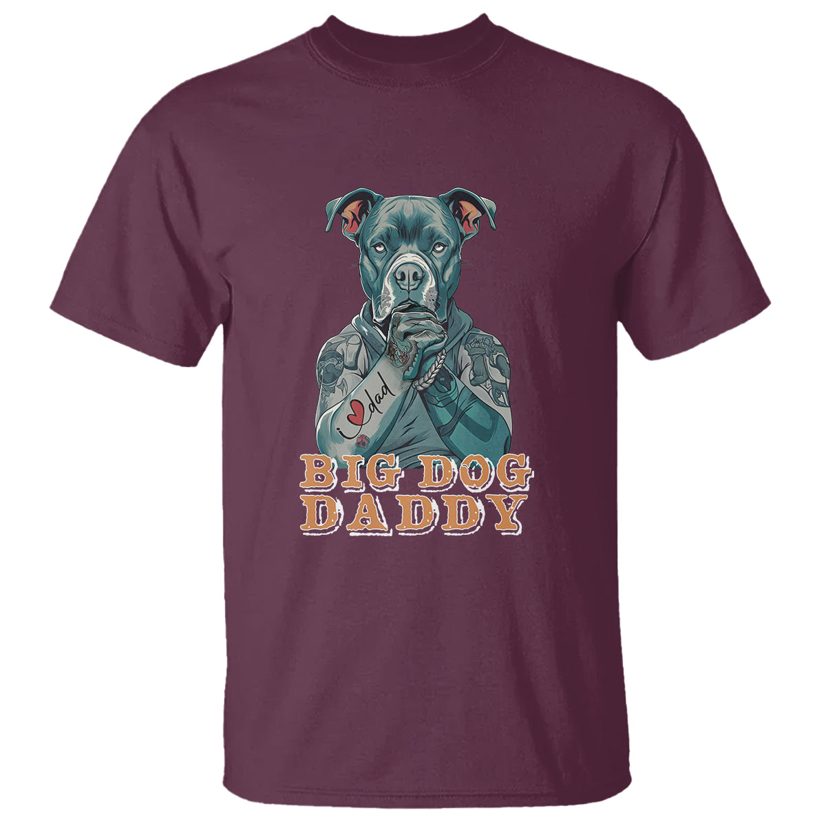 dog-dad-t-shirt-pitbull-dog-tattoo-i-love-dad-fathers-day-dog-lover
