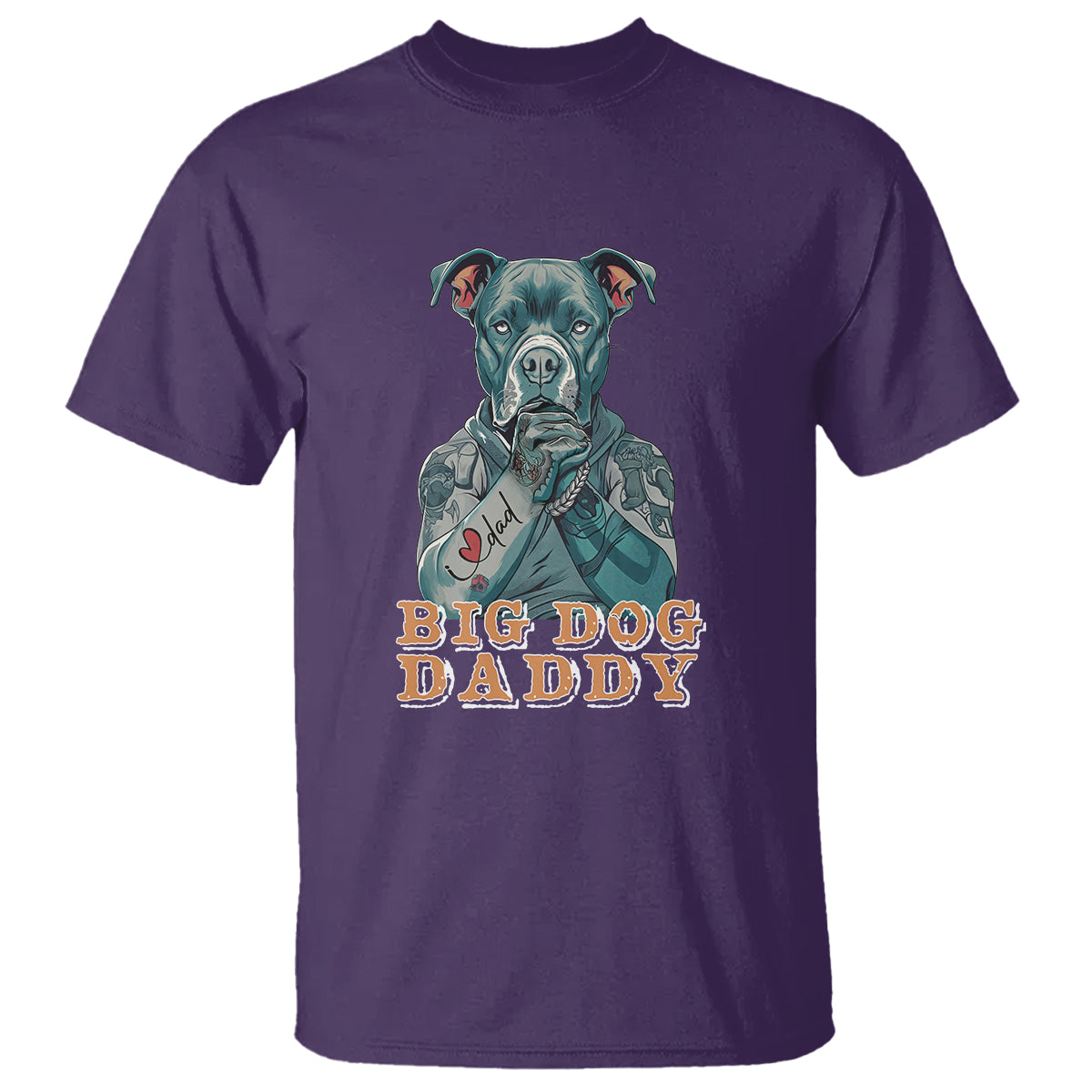 dog-dad-t-shirt-pitbull-dog-tattoo-i-love-dad-fathers-day-dog-lover