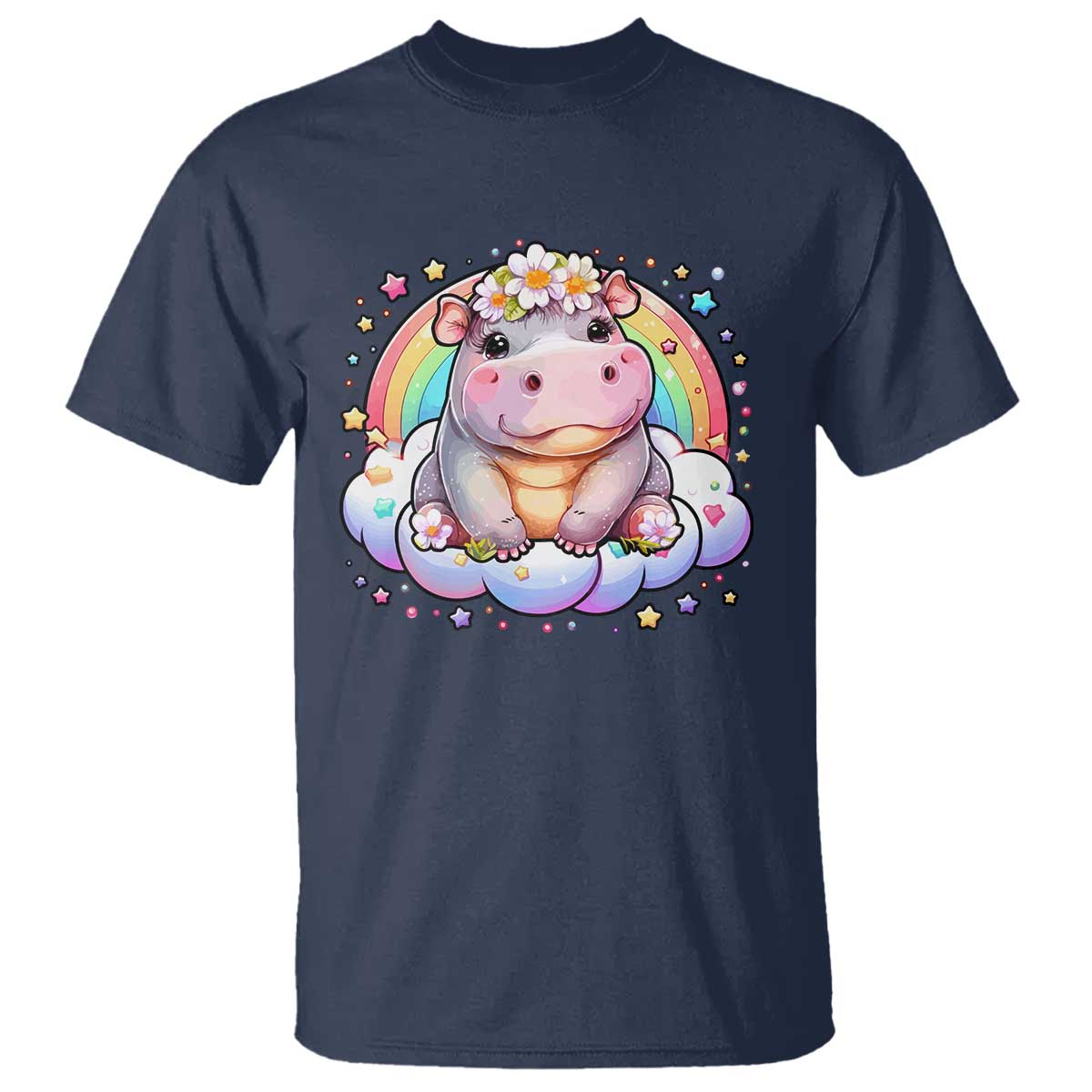cute-baby-pygmy-hippo-pastel-rainbow-t-shirt