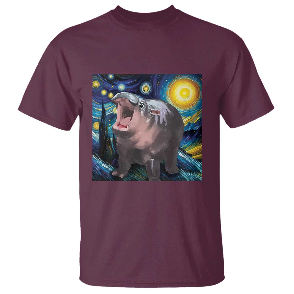 funny-baby-pygmy-hippo-thailand-t-shirt-starry-night-moodeng-meme