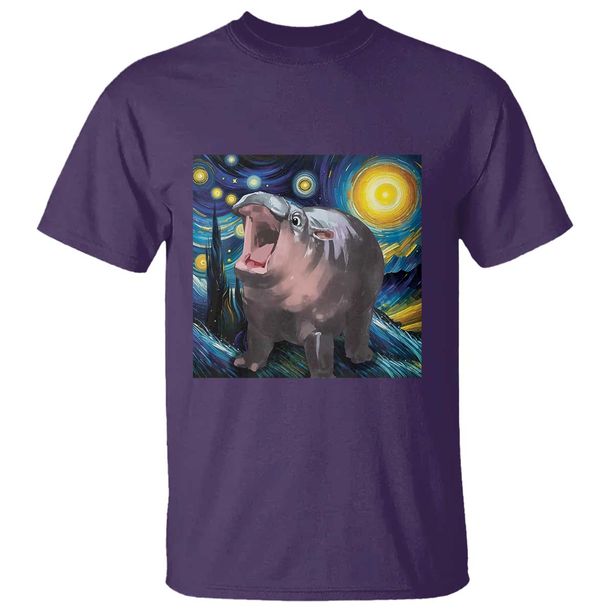 funny-baby-pygmy-hippo-thailand-t-shirt-starry-night-moodeng-meme