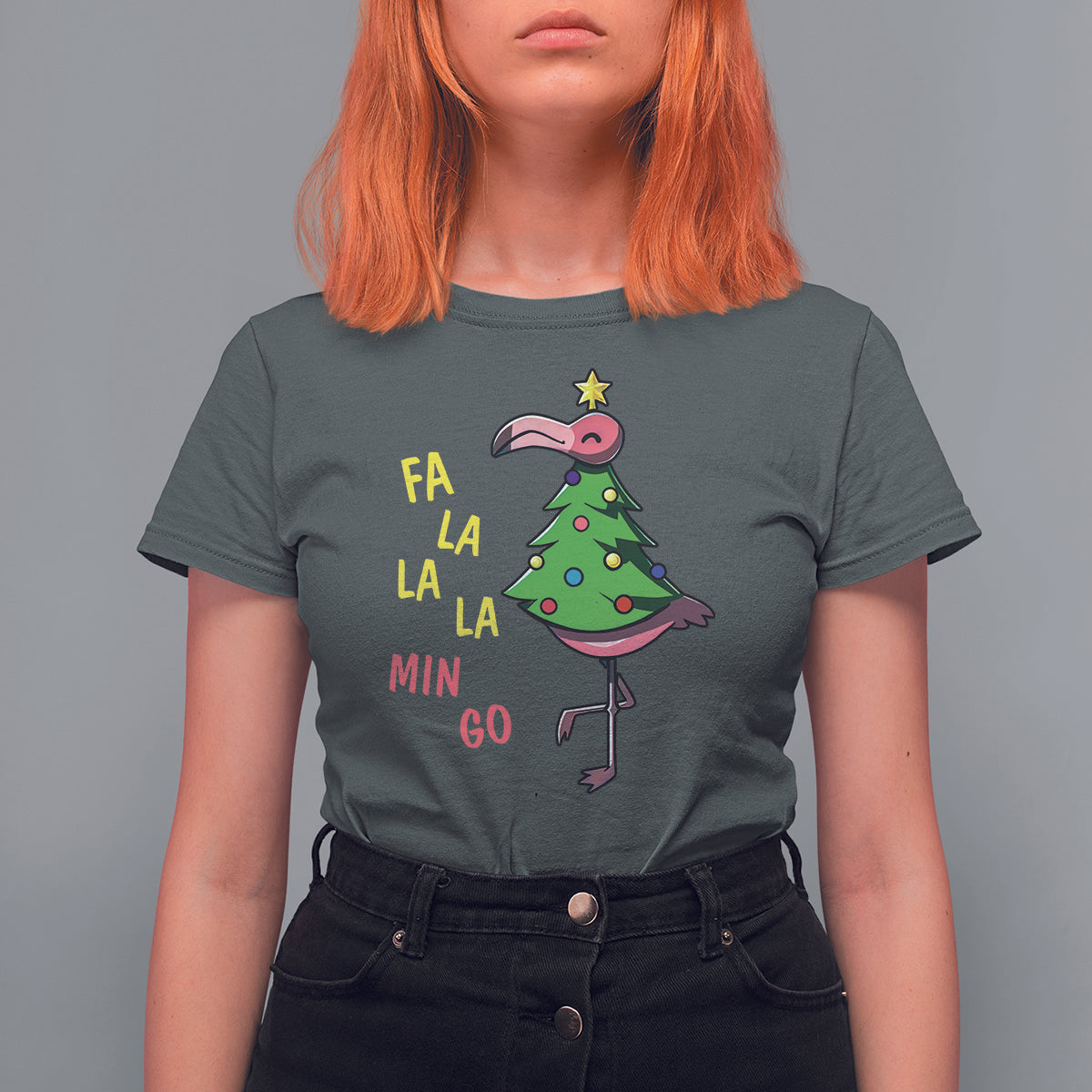fa-la-la-mingo-flamingo-hawaiian-christmas-tree-t-shirt
